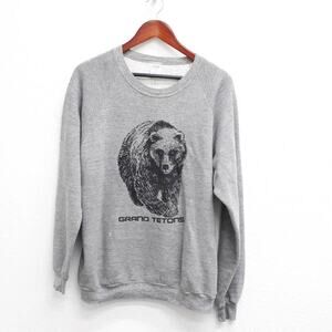 Vintage Grand Teton National Park Bear Sweatshirt XL